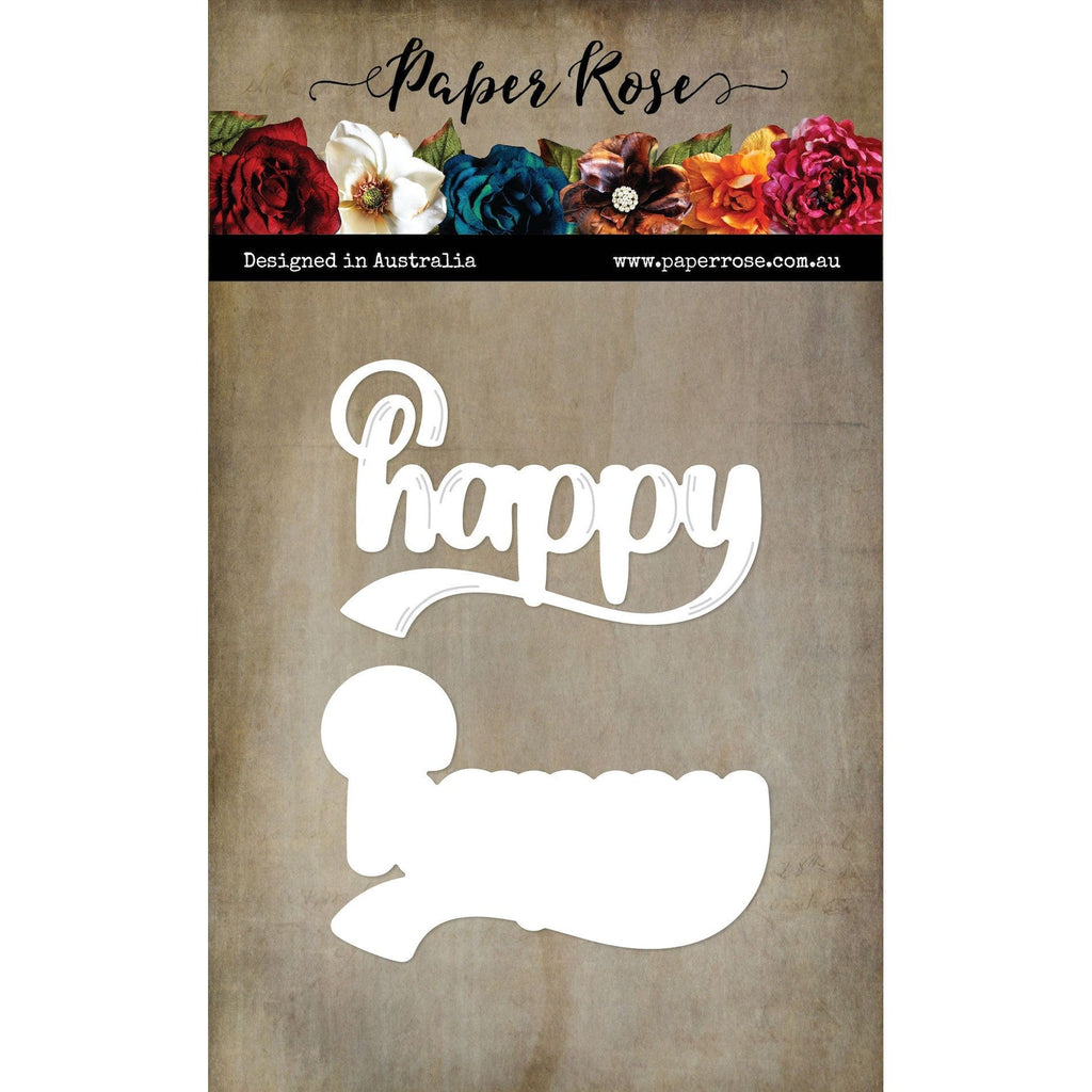Paper Rose Layered Happy Inked Large Dies 31584