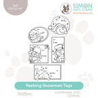 Simon Says Clear Stamps Peeking Snowmen Tags 3165ssc