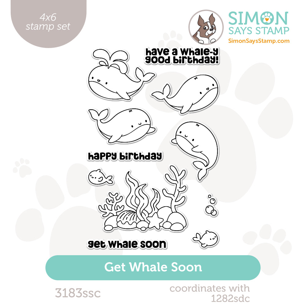 Simon Says Clear Stamps Get Whale Soon 3183ssc Rain or Shine