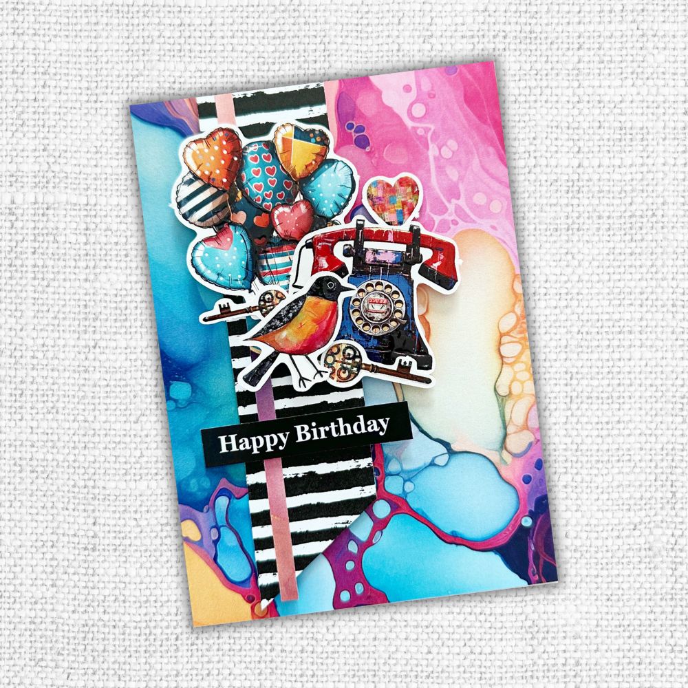 Paper Rose Inky Colour 6x6 Paper 31896 happy birthday