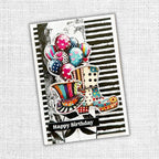 Paper Rose Inky Colour Embossed Die Cuts 31932 happy birthday
