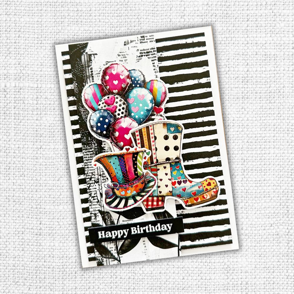 Paper Rose Inky Splash 6x6 Paper 31920 happy birthday