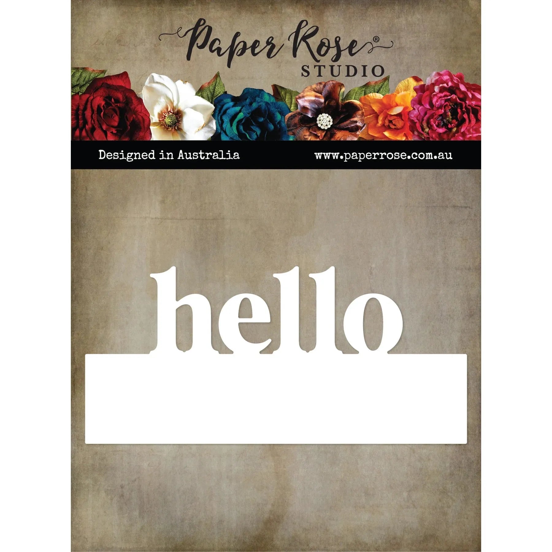 Paper Rose Hello Border Die Paper Rose Hello Border Die