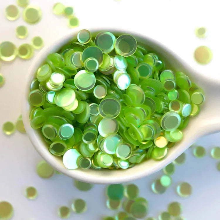 This Calls For Confetti Grass Green Rainbow Pearl Confetti Sequins