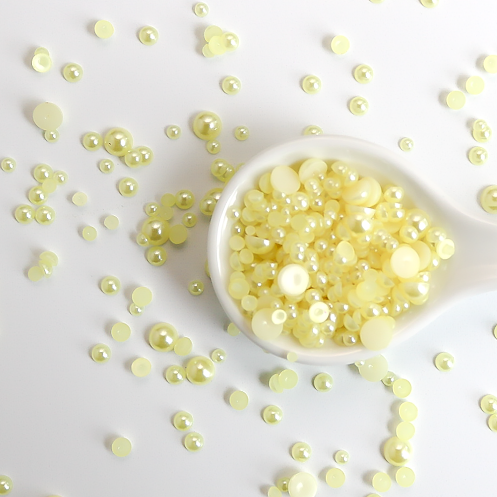 This Calls For Confetti Lemon Chiffon Pearl Embellishments