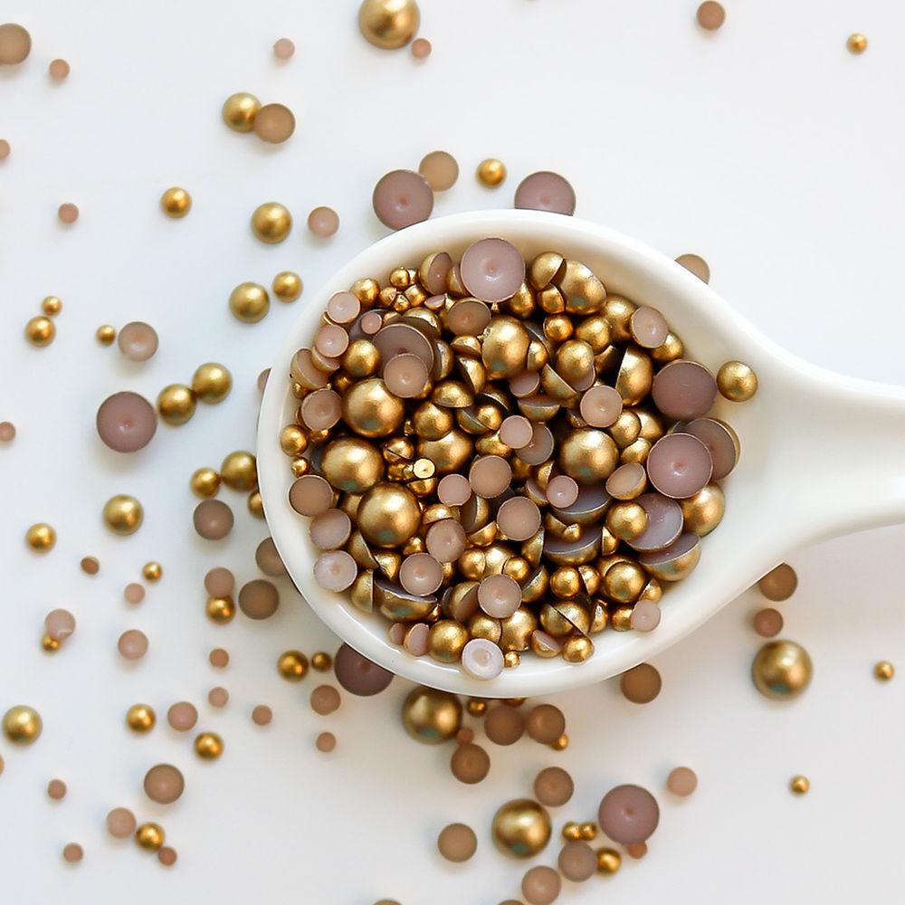 This Calls For Confetti Antique Gold Pearl Embellishments