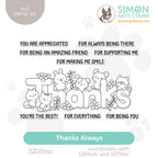Simon Says Clear Stamps Thanks Always 3200ssc