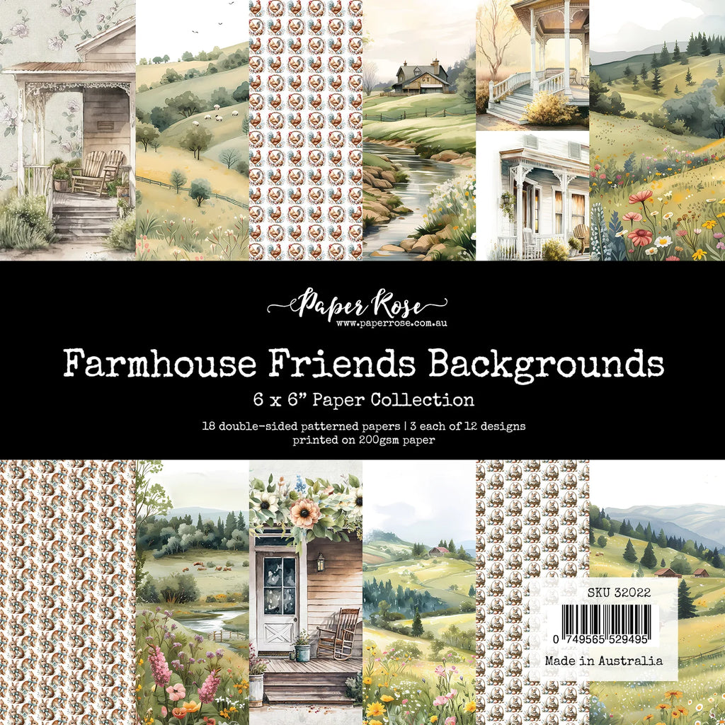 Paper Rose Farmhouse Friends Background 6x6 Paper 32022