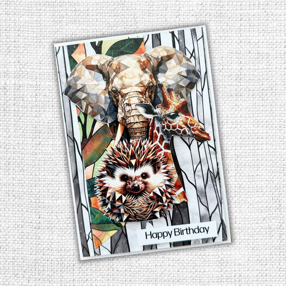 Paper Rose Animal Kingdom Embossed Die Cuts 2.0 32109 happy birthday elephant