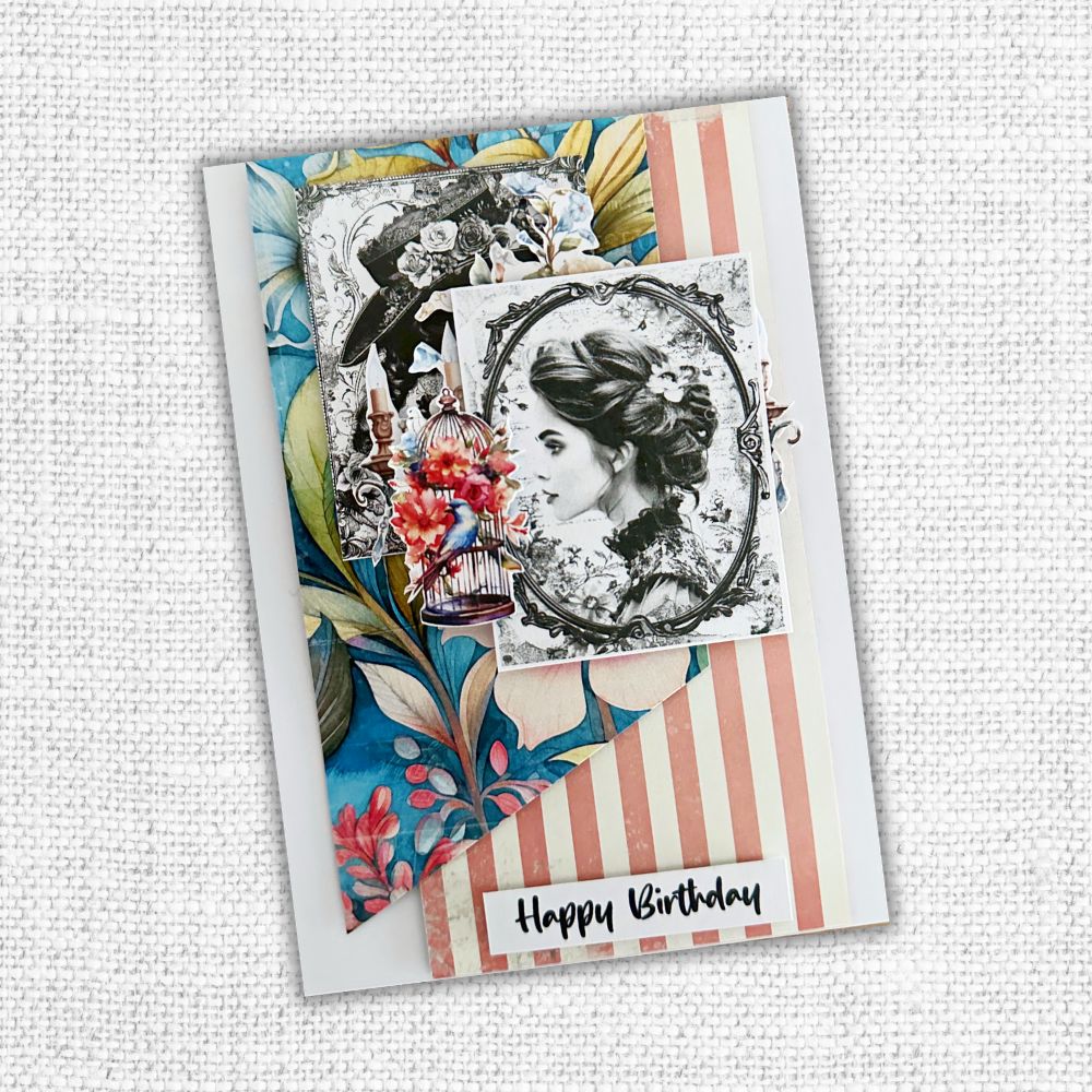 Paper Rose Botanical Memories 6x6 Paper 32148 happy birthday