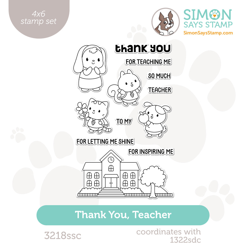Simon Says Clear Stamps Thank You Teacher 3218ssc Moments in Time