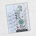 Paper Rose Lavender & Roses 6x6 Silver Foil Paper 32265 happy birthday