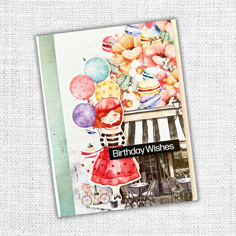 Paper Rose Coffee In Paris Embossed Die Cuts 32298 birthday wishes