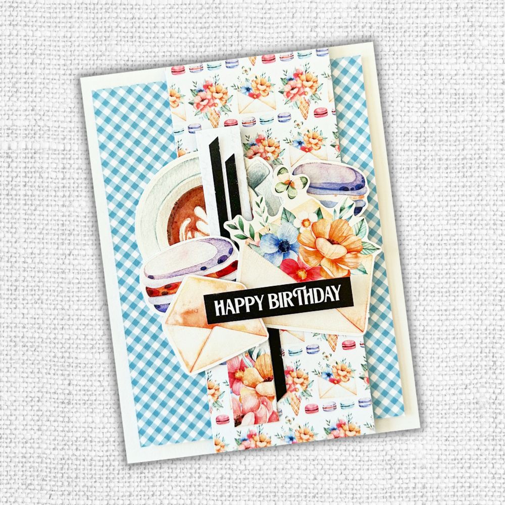 Paper Rose Coffee In Paris Embossed Die Cuts 32298 birthday