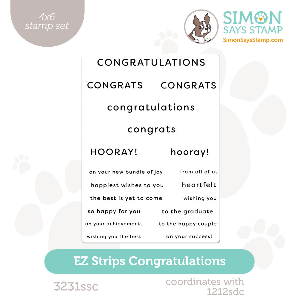 Simon Says Clear Stamps EZ Strips Congratulations 3231ssc Moments in Time