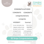 Simon Says Clear Stamps EZ Strips Congratulations 3231ssc Moments in Time