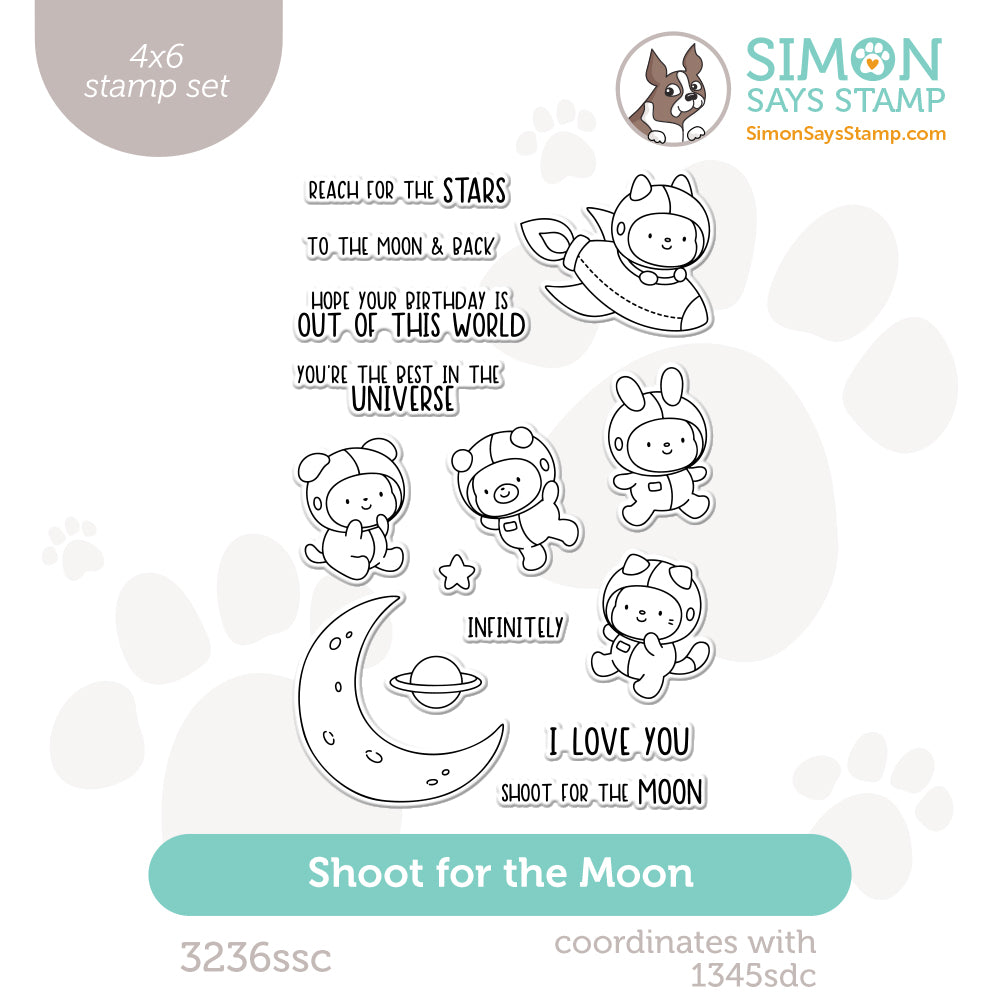 Simon Says Clear Stamps Shoot for the Moon 3236ssc Happy Camper