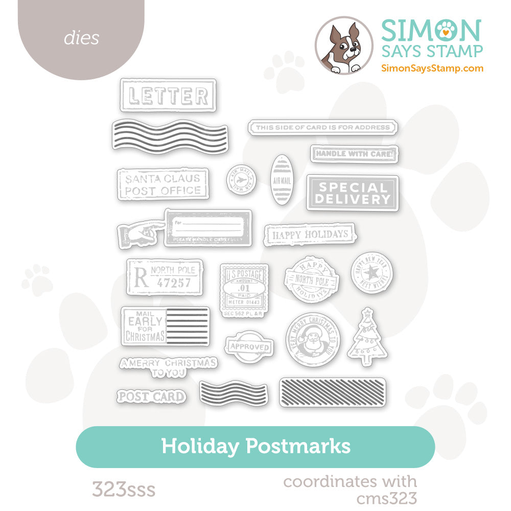Simon Says Stamp Holiday Postmarks Wafer Dies 323sss