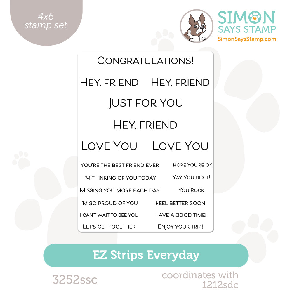 Simon Says Clear Stamps EZ Strips Everyday 3252ssc Friend Like You