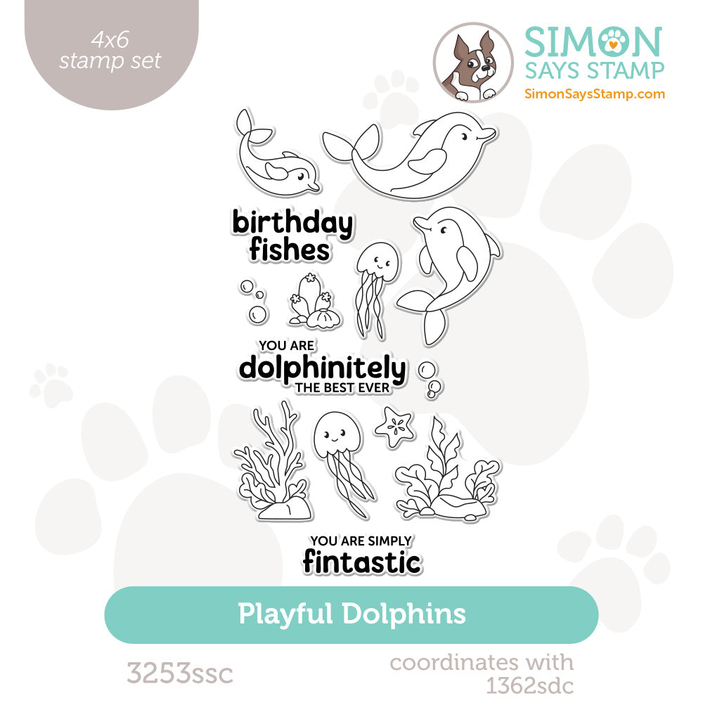 Simon Says Clear Stamp Playful Dolphins 3253ssc Friend Like You