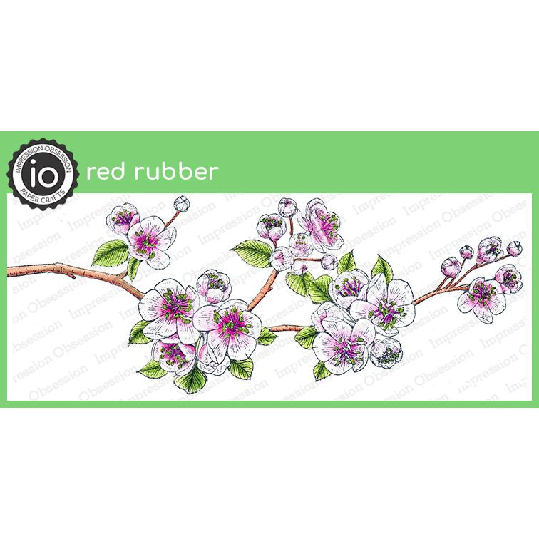 Impression Obsession Cling Stamp CHERRY BLOSSOM 3254 LG