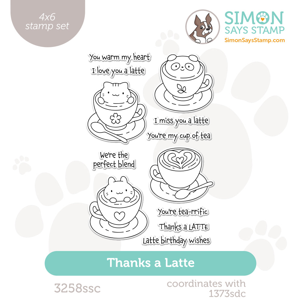 Simon Says Clear Stamps Thanks a Latte 3258ssc In My Heart