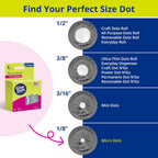 325 Glue Dots MICRO Clear Adhesive 34700 sizing