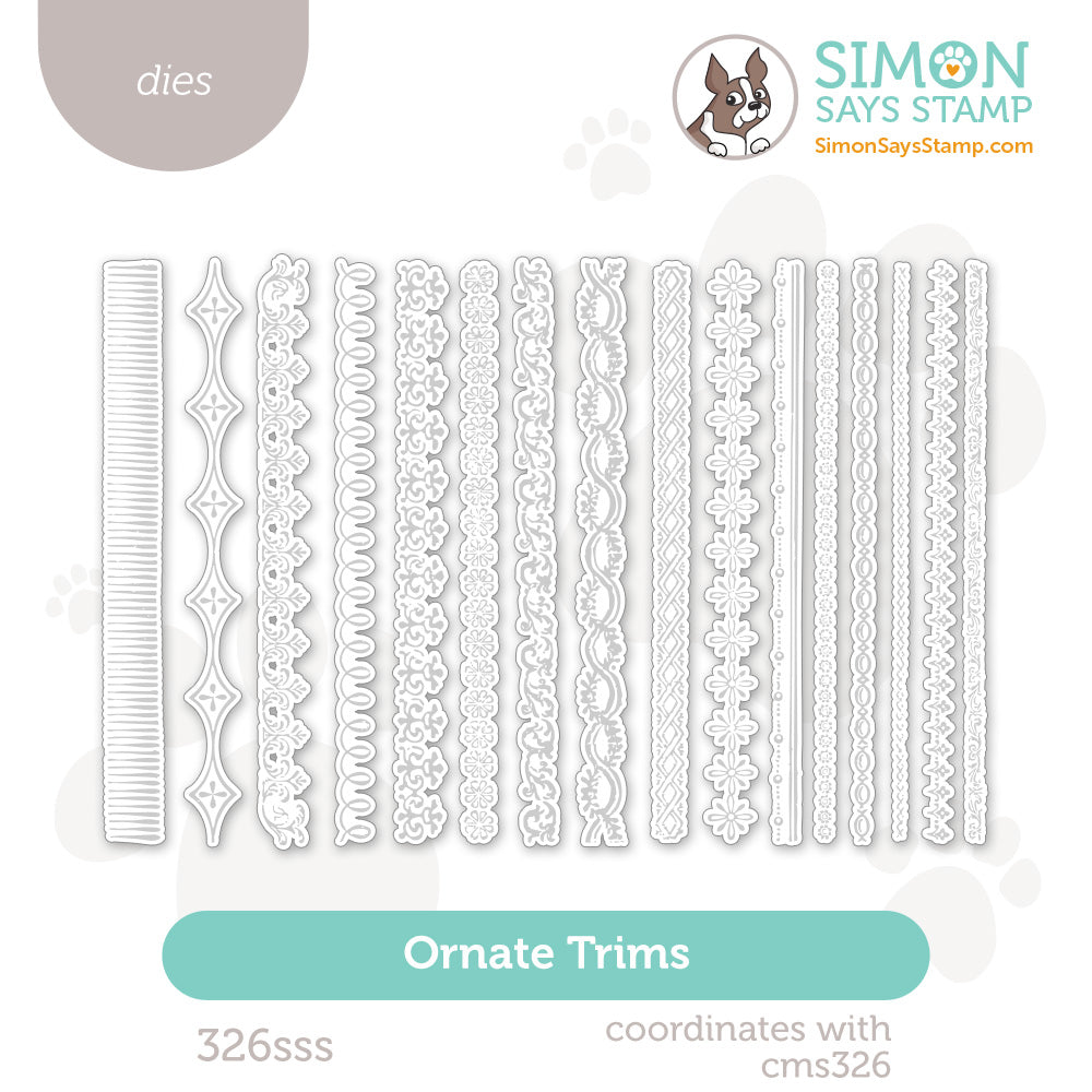 Simon Says Stamp Ornate Trims Wafer Dies 326sss