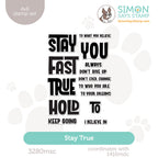 Simon Says Clear Stamps Stay True 3280msc In My Heart