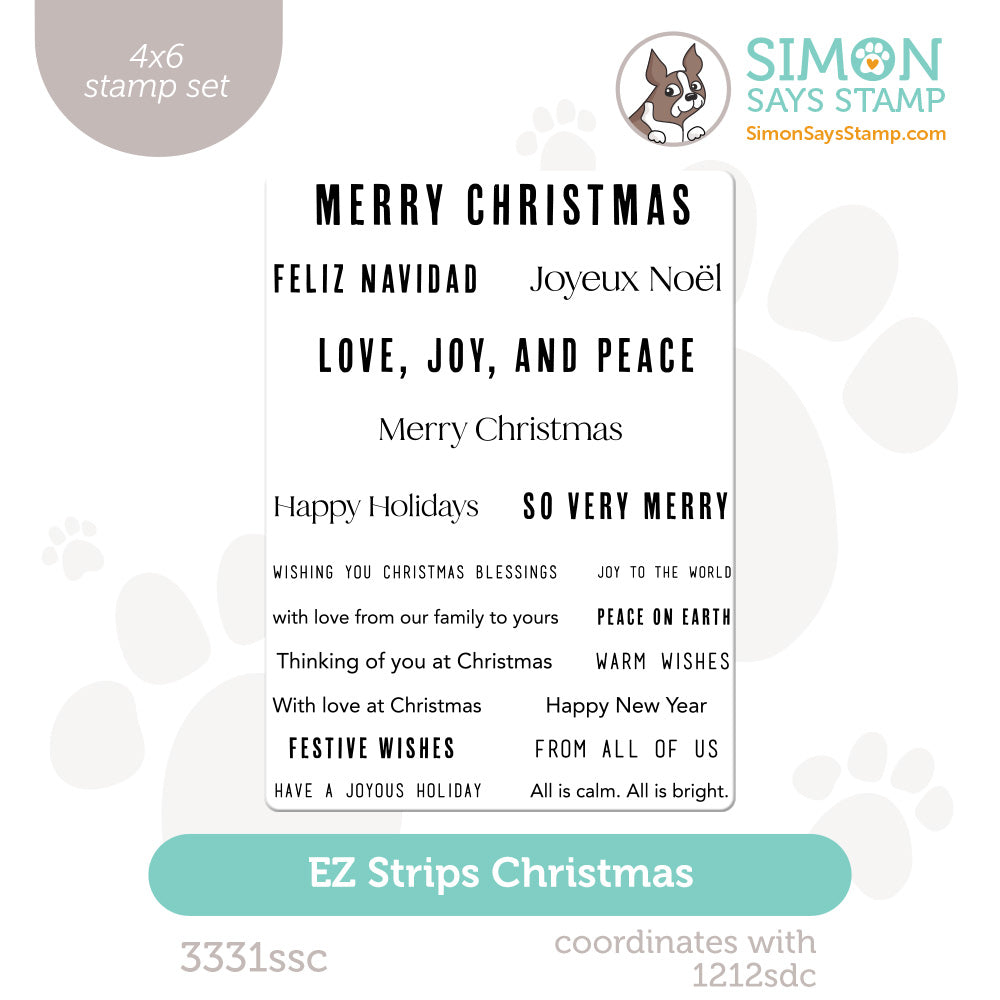 Simon Says Clear Stamps EZ Strips Christmas 3331ssc DieCember