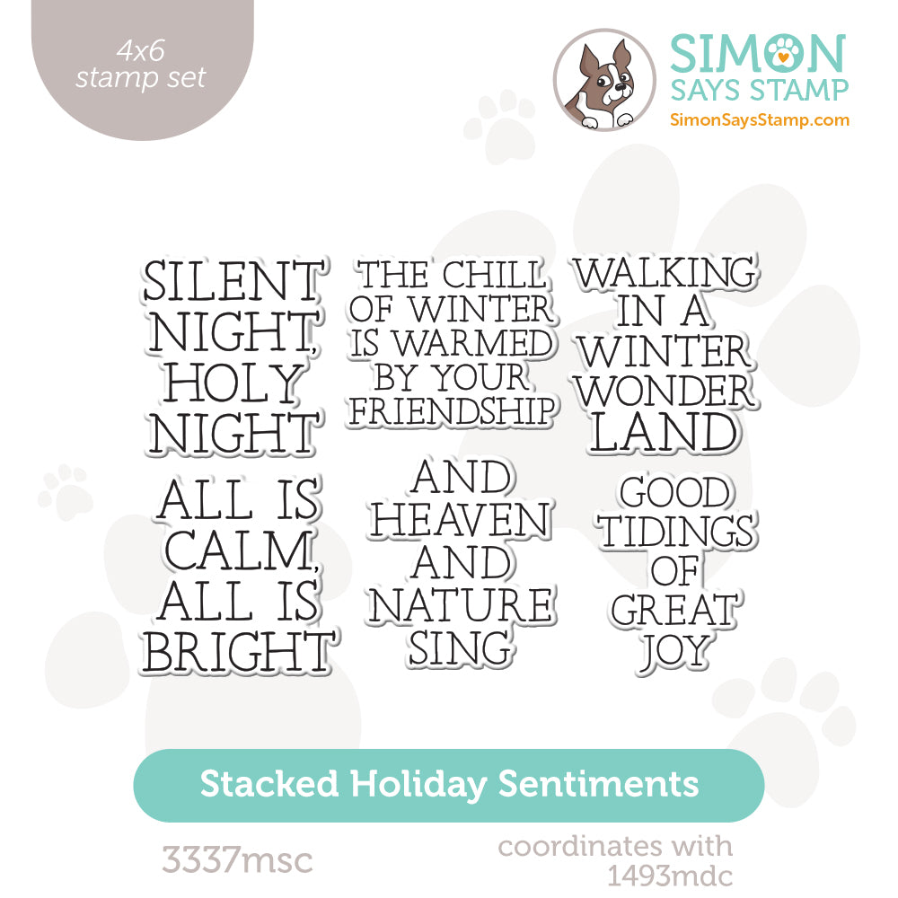 Simon Says Clear Stamps Stacked Holiday Sentiments 3337msc And Everything Nice