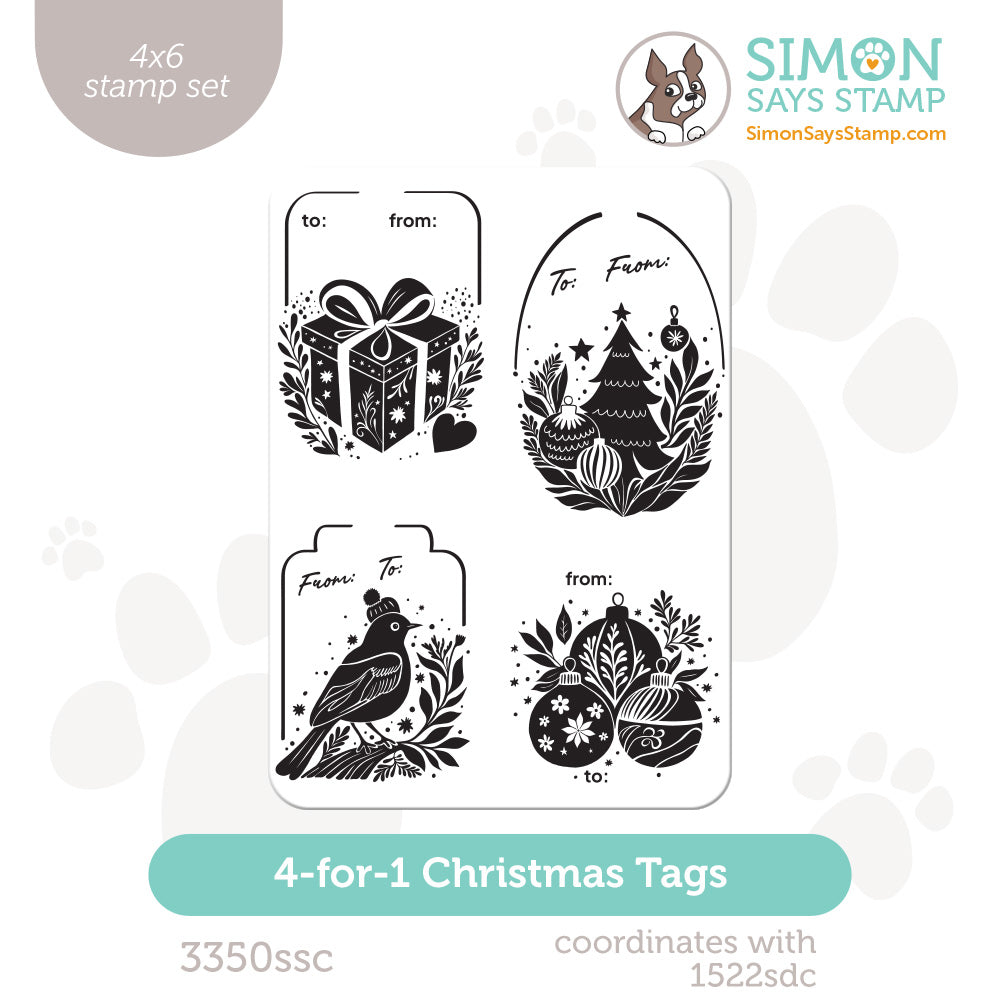 Simon Says Clear Stamps EZ Tags Christmas 3350ssc