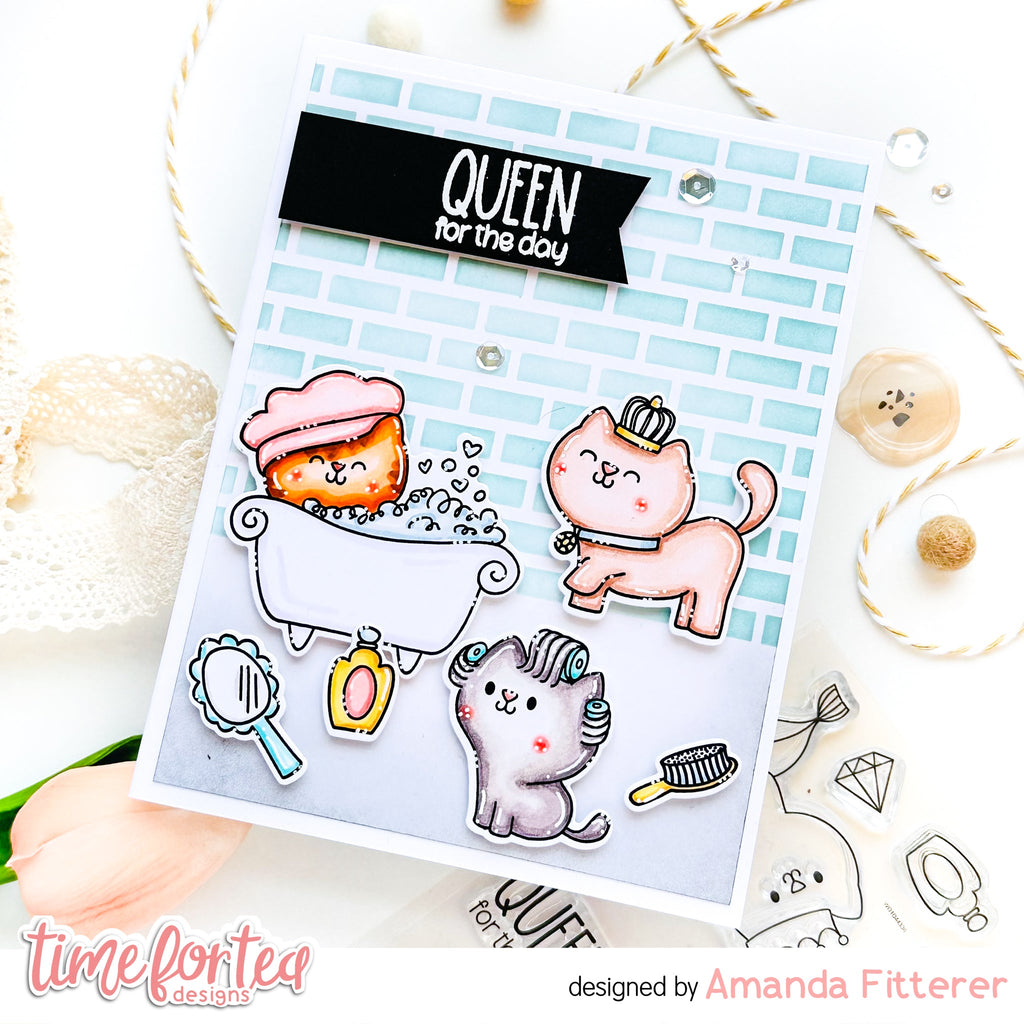 Time For Tea Designs Queen for the Day Coordinating Dies cats