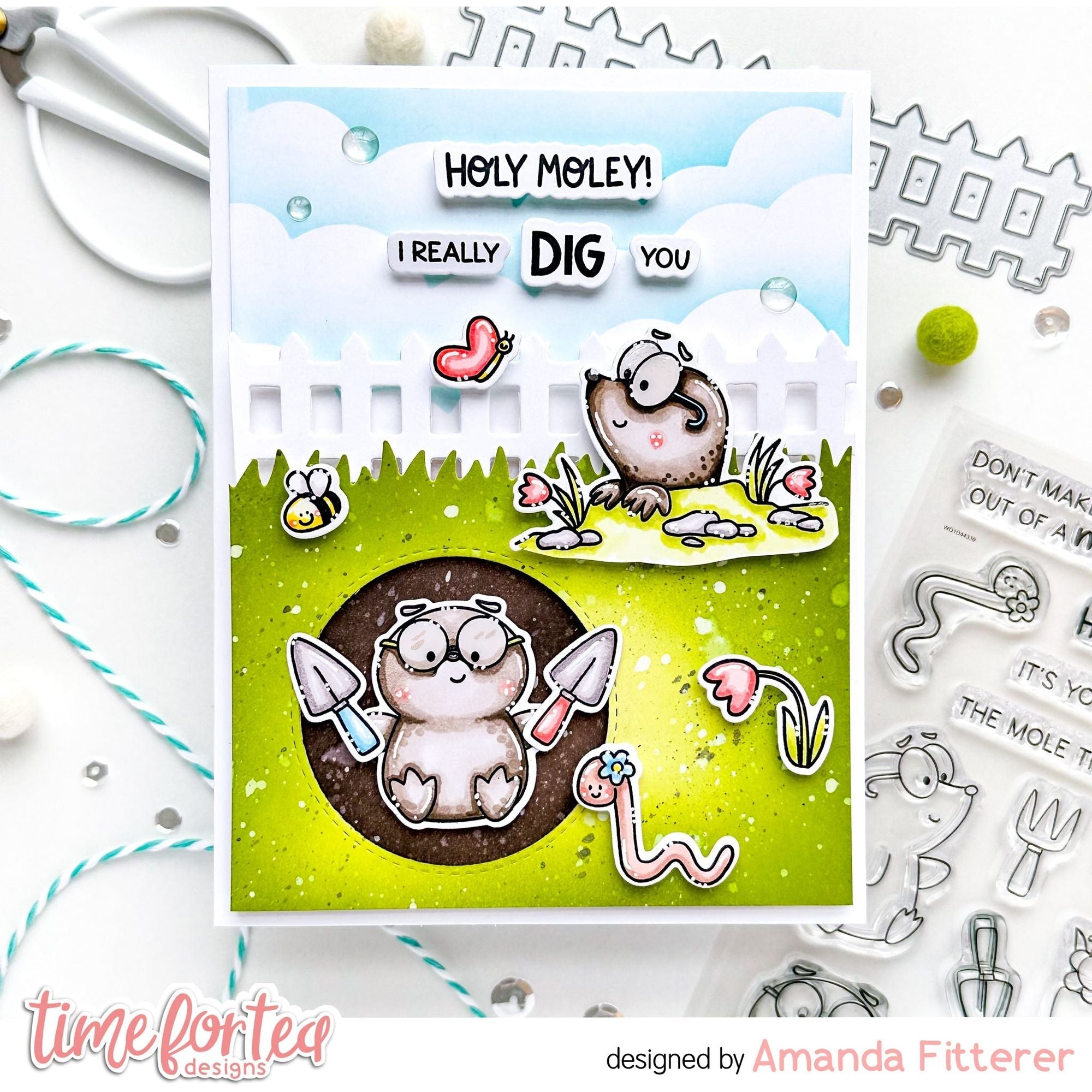 Time For Tea Designs I Really Dig You Coordinating Dies mole
