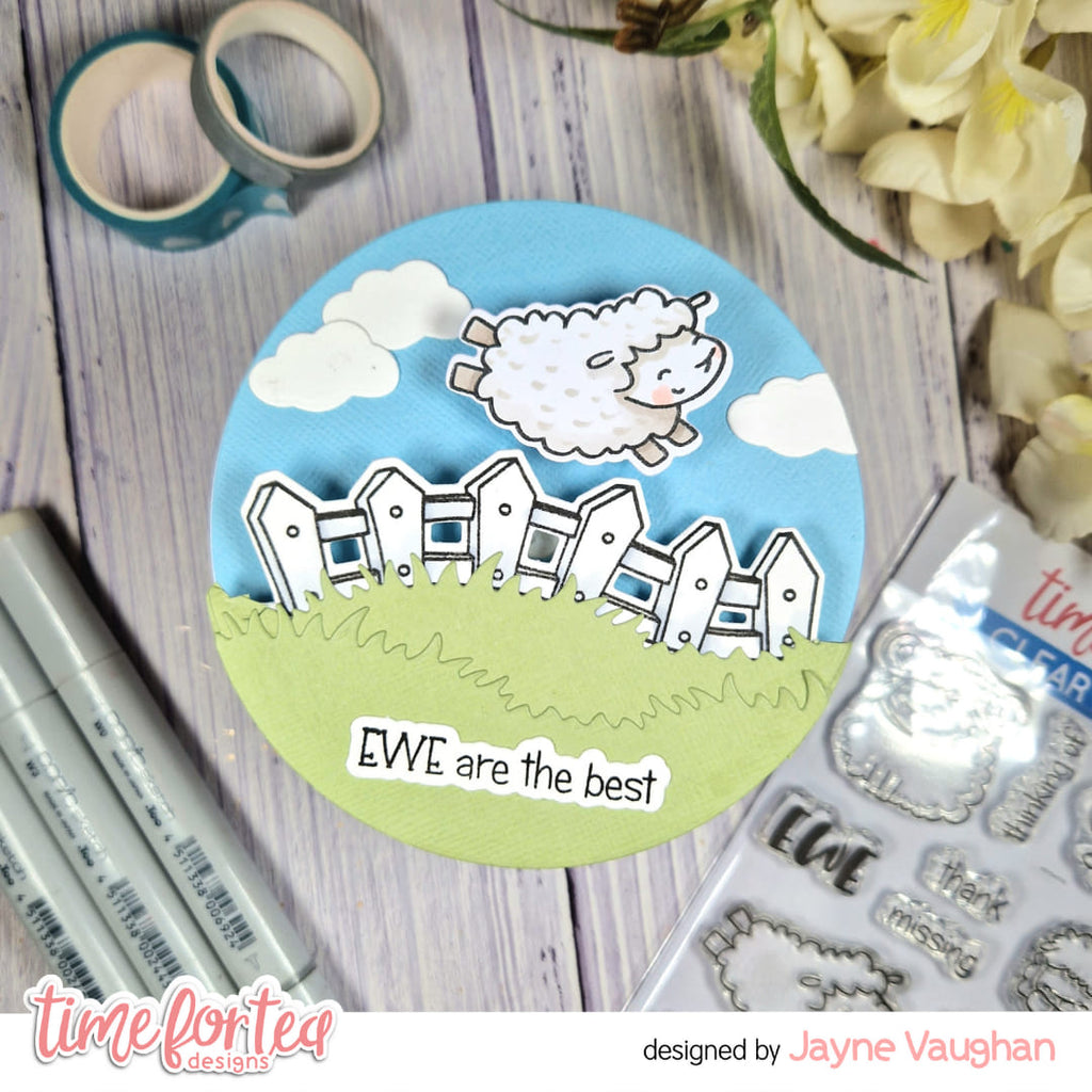 Time For Tea Designs Ewe Are The Best Clear Stamps fence