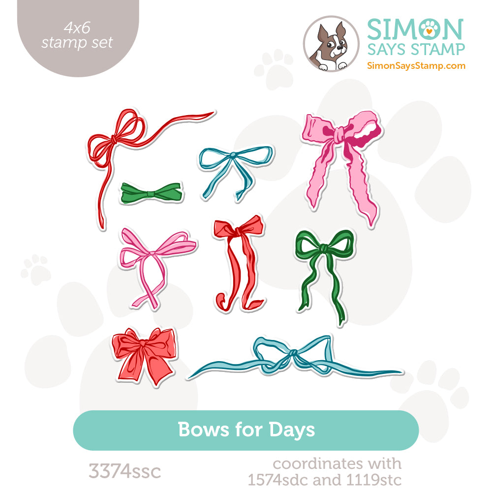 Simon Says Clear Stamps Bows for Days 3374ssc In My Heart