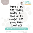 Simon Says Clear Stamps Basic Brushstroke Greetings 3390ssc