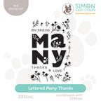 Simon Says Clear Stamps Lettered Many Thanks 3391ssc Shine On