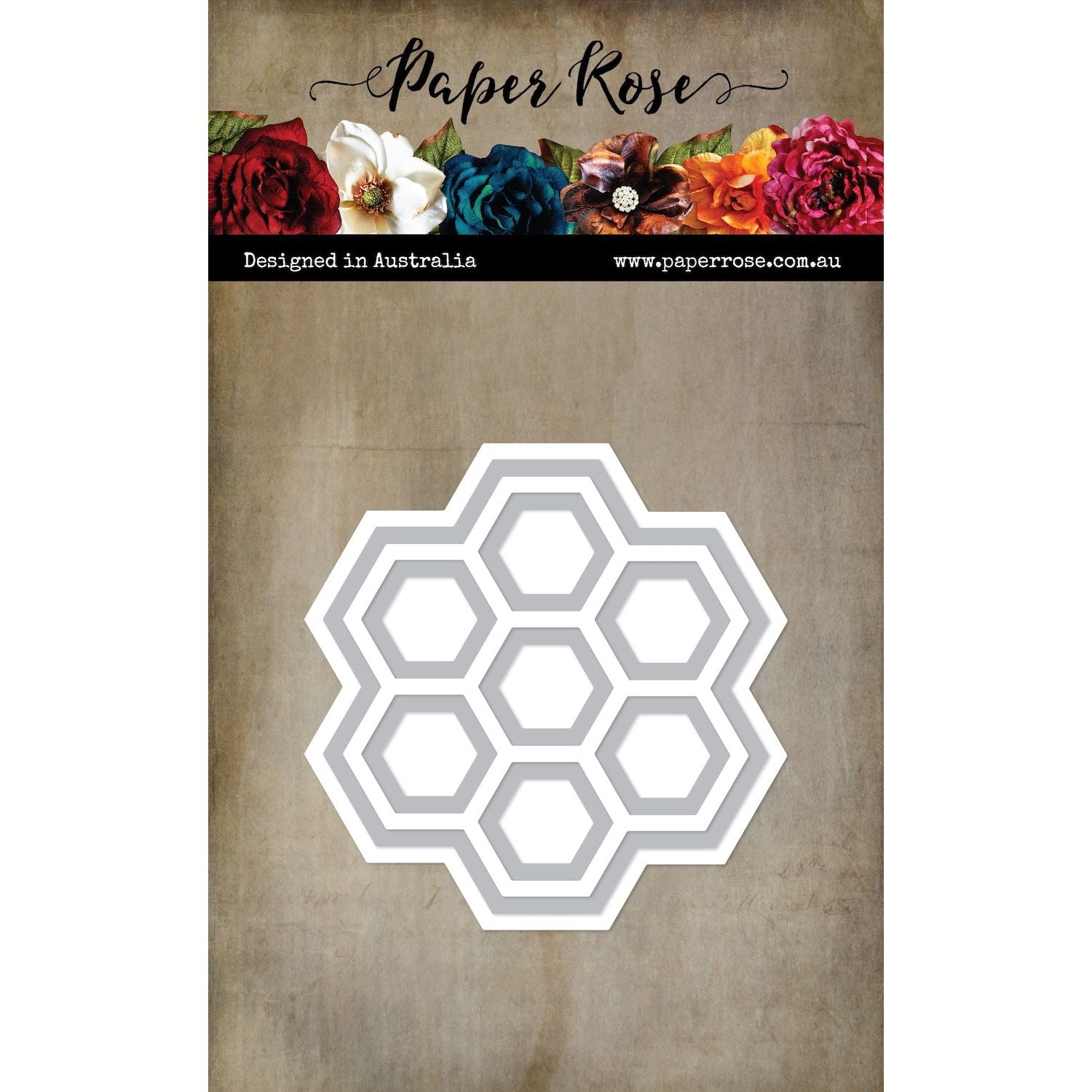 Paper Rose Honeycomb Trio Layered Dies 33948