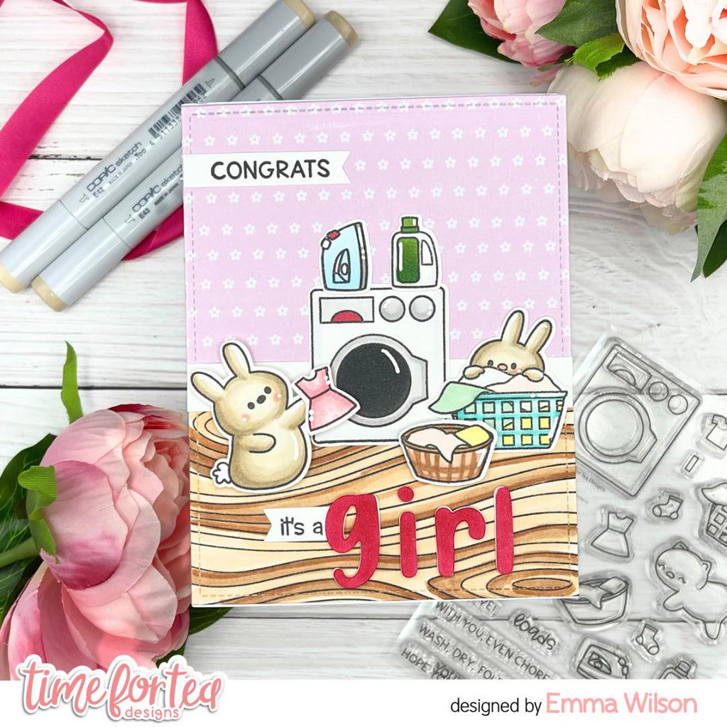 Time For Tea Designs Loads of Love Clear Stamps congrats