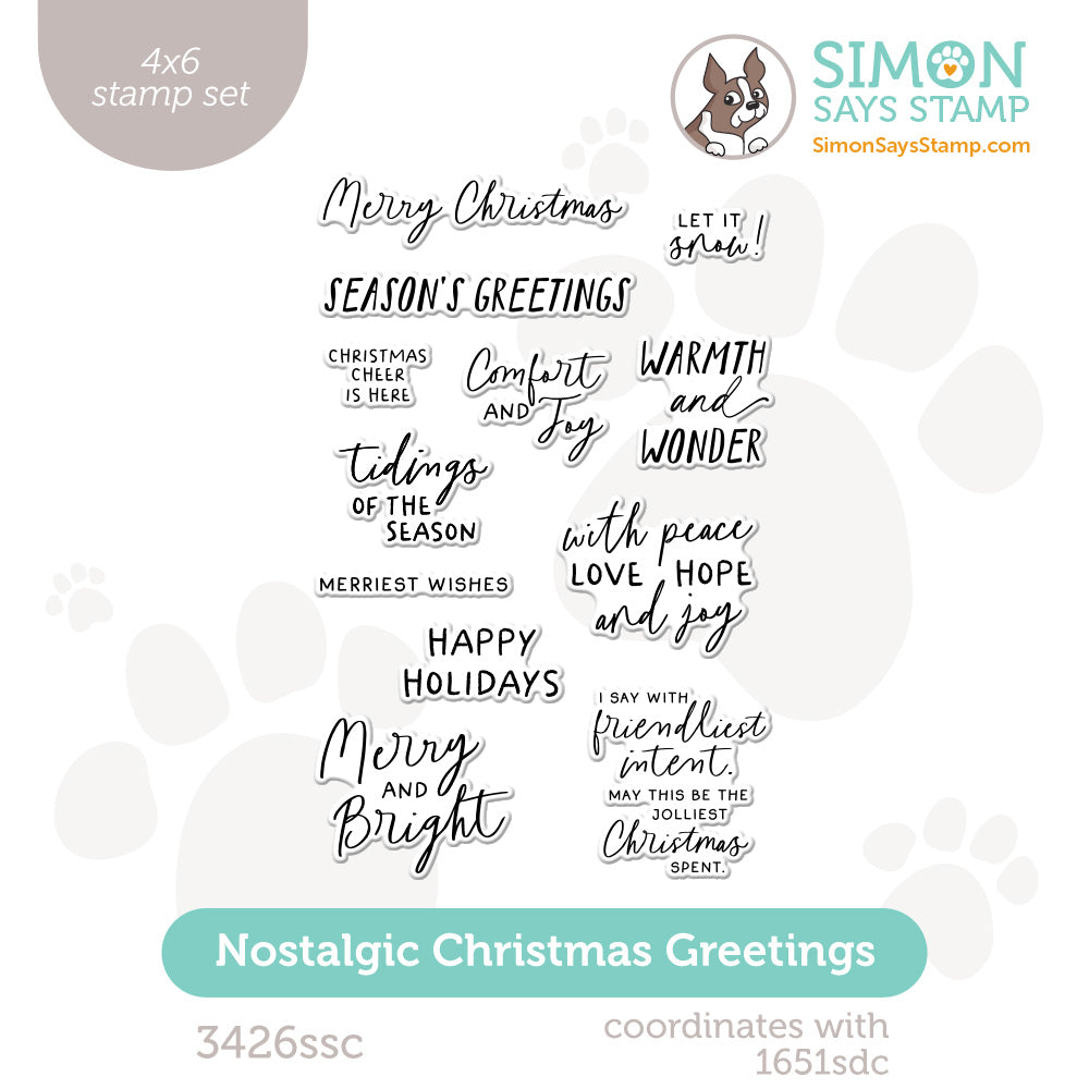Simon Says Clear Stamps Nostalgic Christmas Greetings 3426ssc