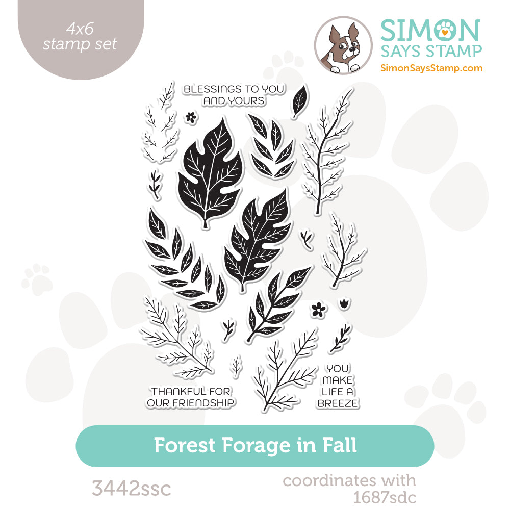 Simon Says Clear Stamps Forest Forage in Fall 3442ssc Stamptember