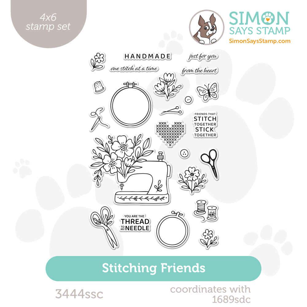 Simon Says Clear Stamps Stitching Friends 3444ssc Sending Cheer