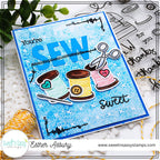 Sweet 'N Sassy Sew Many Stitches Clear Stamp Set sns-23-021 You're So Sweet Card