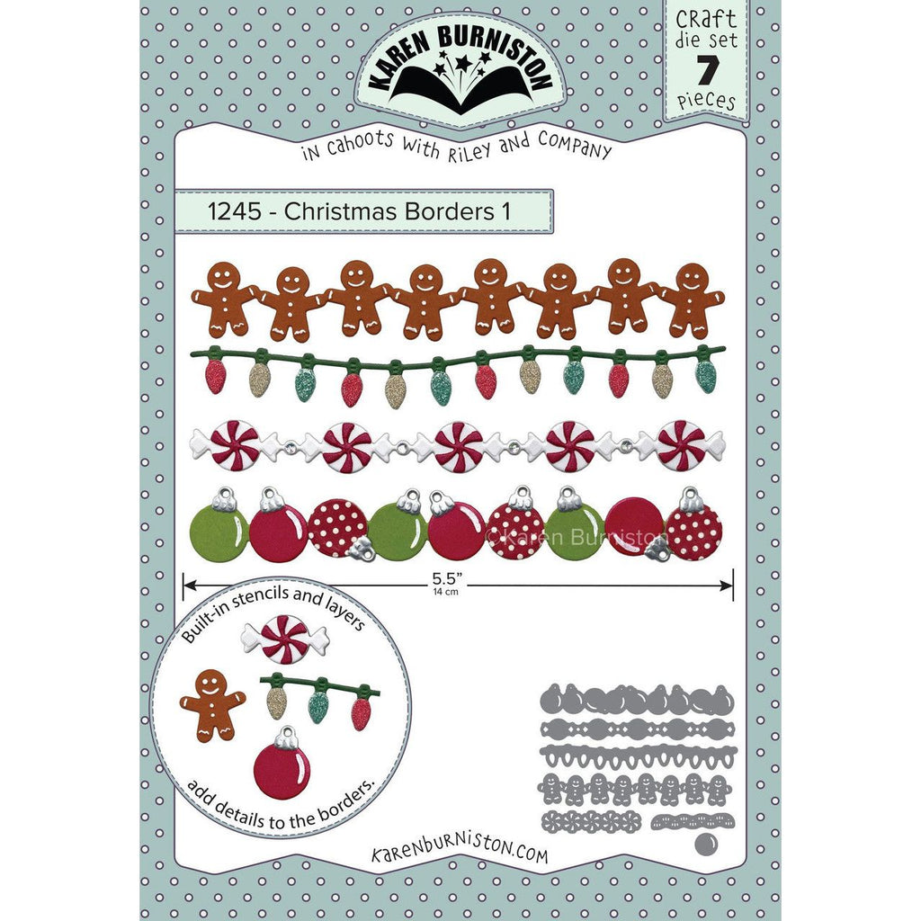Karen Burniston Christmas Borders Dies 1245