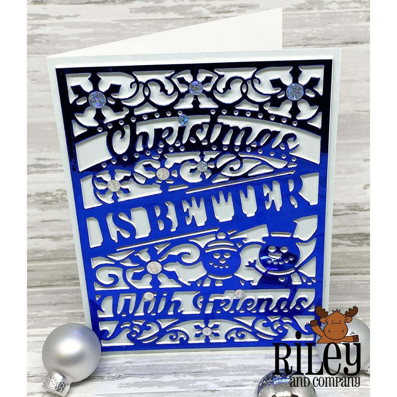 Riley And Company Cut Ups Christmas is Better Die rd568 scrollwork