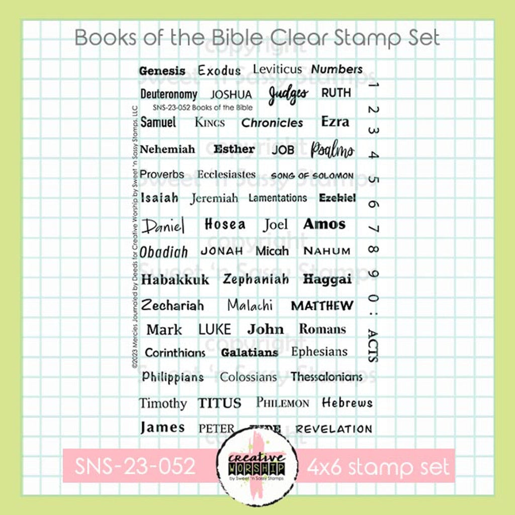 Sweet 'N Sassy Books Of The Bible Clear Stamps sns-23-052