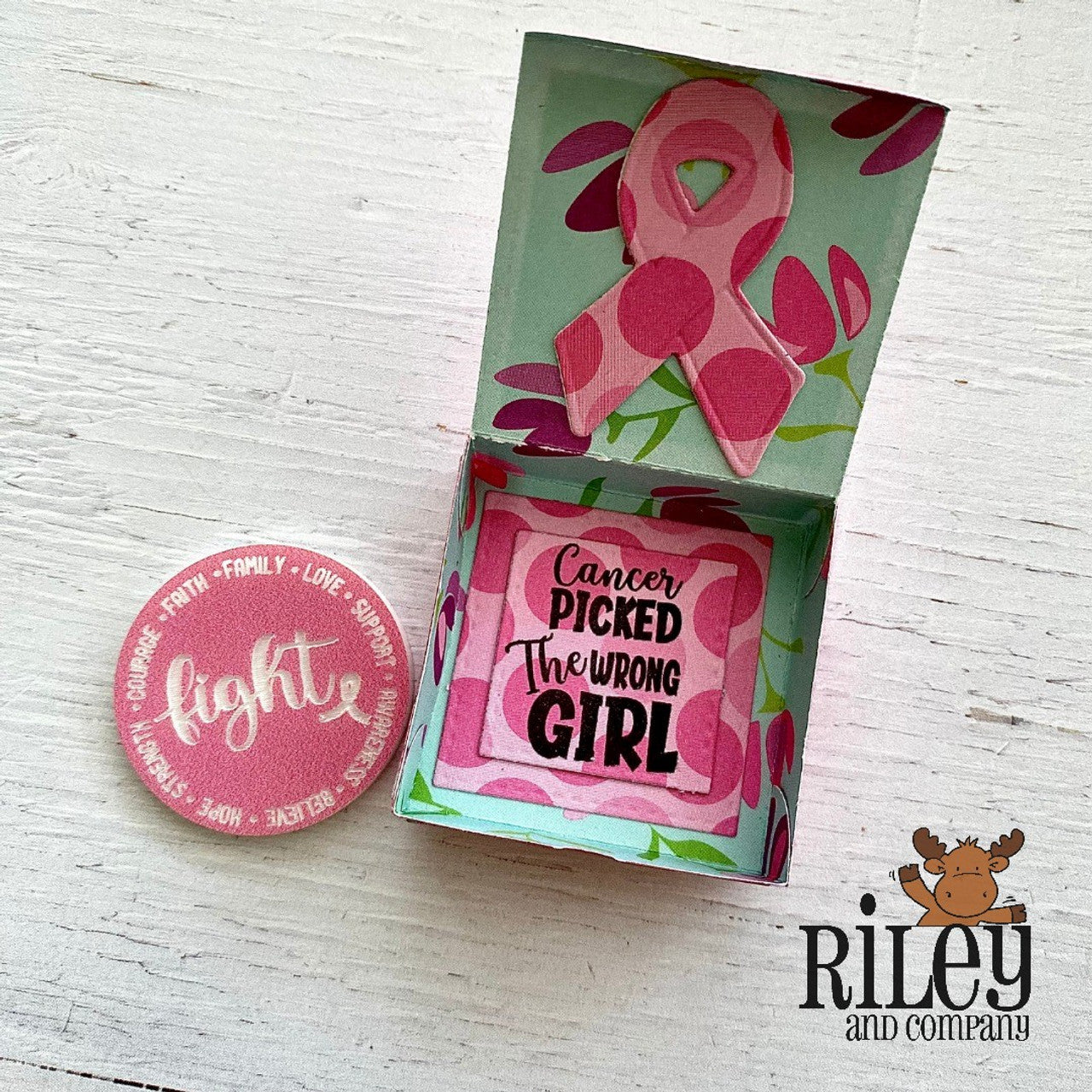 Simon Riley Pink Ribon Riley And Company Cut Ups Ribbon Box Dies rd565* – Simon Says Stamp