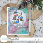 Sweet 'N Sassy Snow Family Clear Stamps sns-23-040 Joy To The World Card
