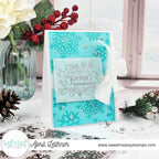 Sweet 'N Sassy Large Snowflake Background Clear Stamp sns-23-032 Christmas Come All Ye Faithful Card
